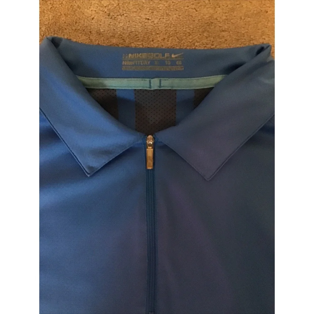 Men's Nike golf zippered polo shirt XL‎ Blue